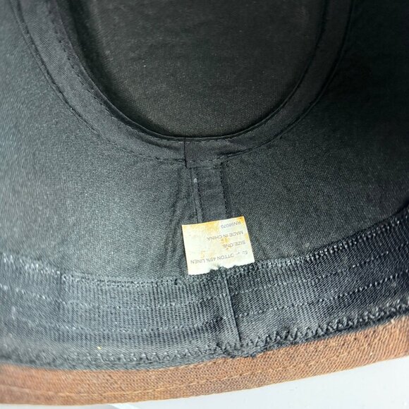 Distressed Fedora Brown Camo Floral Accent Steampunk Stagecoach Stingy Brim - Picture 10 of 13